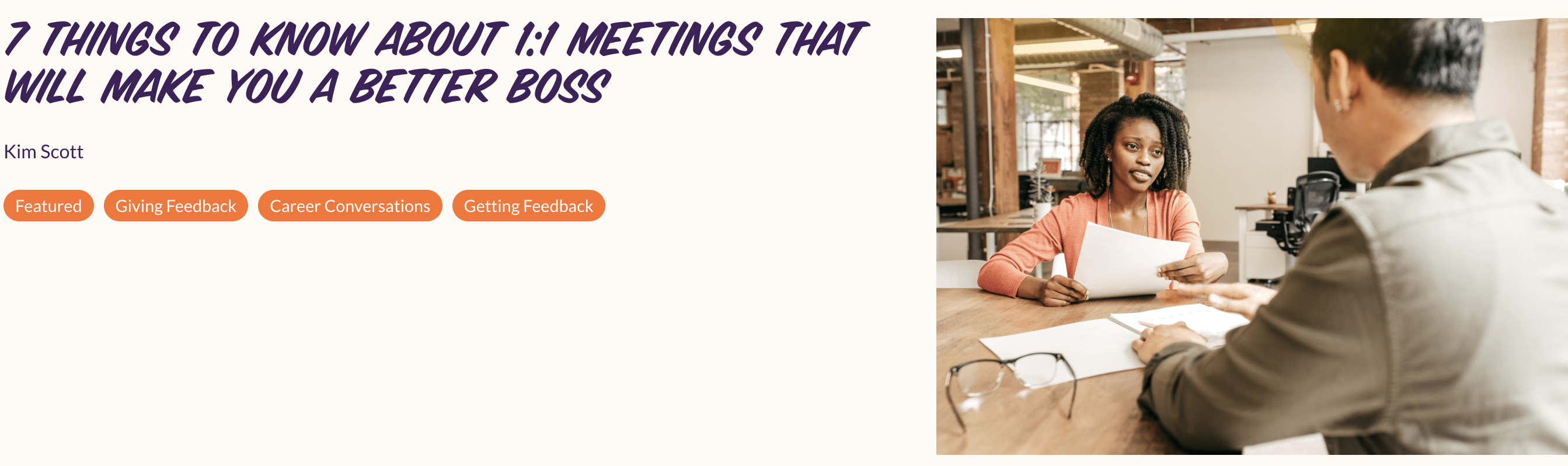 1:1 Meeting Tips