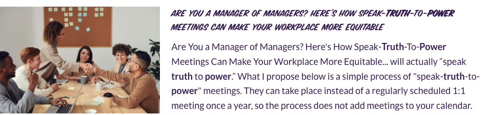 Speak-Truth-To-Power Meetings Can Make Your Workplace More Equitable