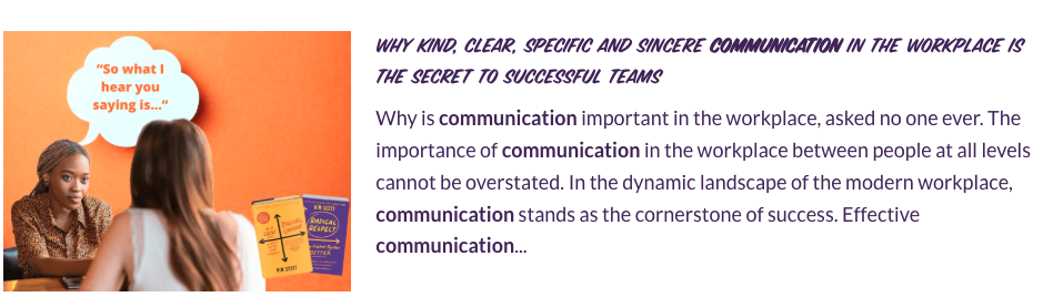 clear communication