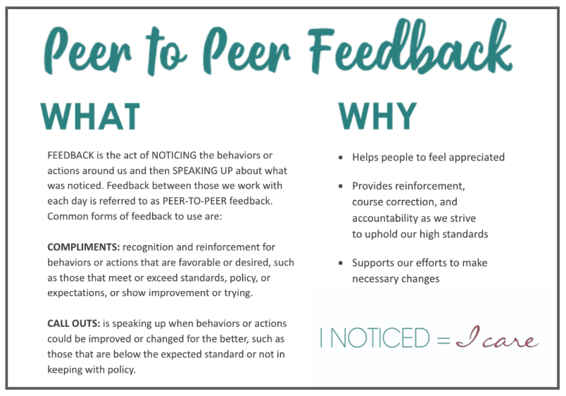 Feedback in Healthcare
