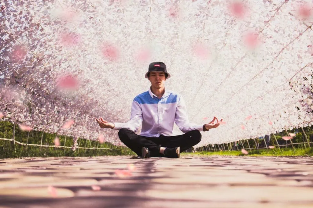 A person meditates on how to receive feedback.