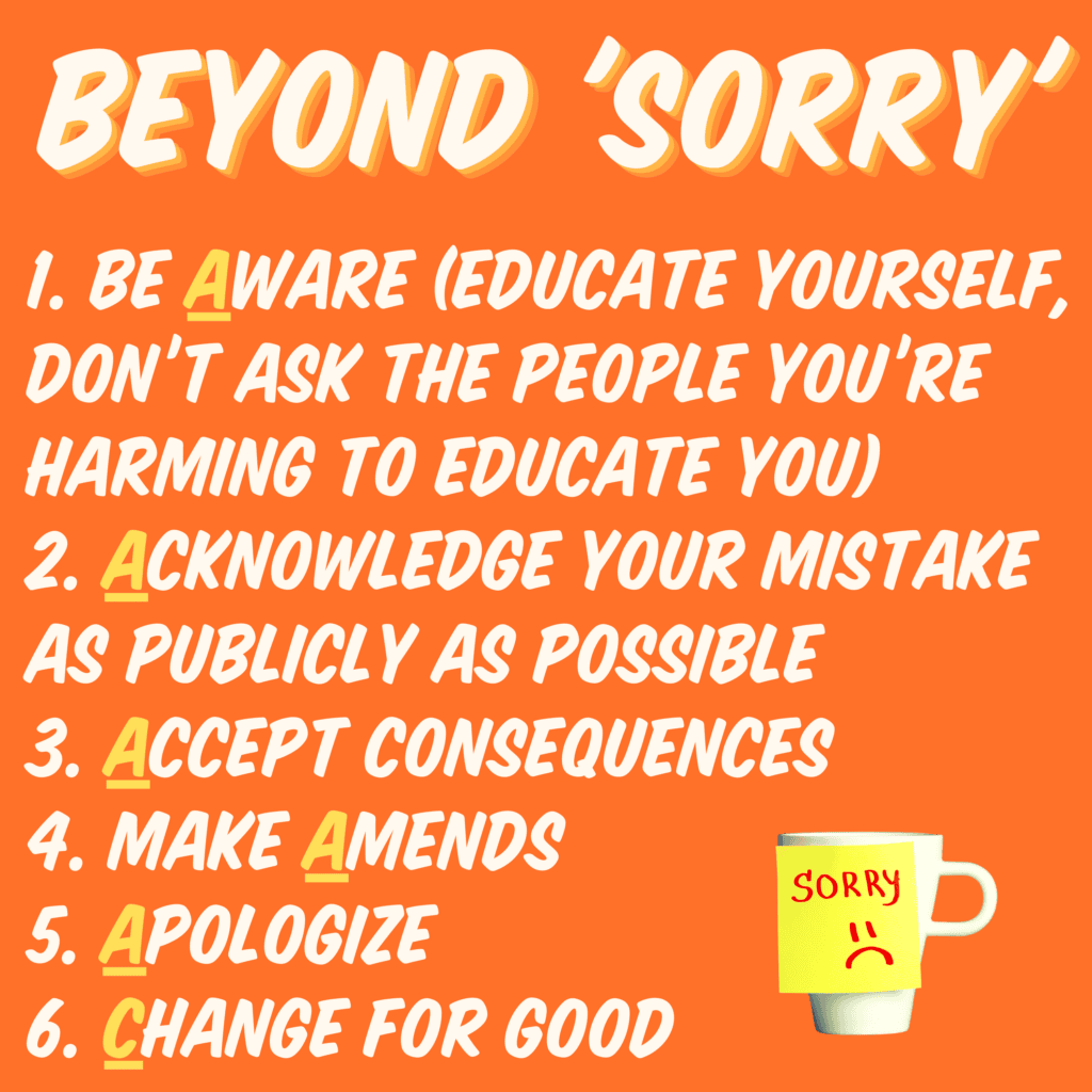Beyond Sorry